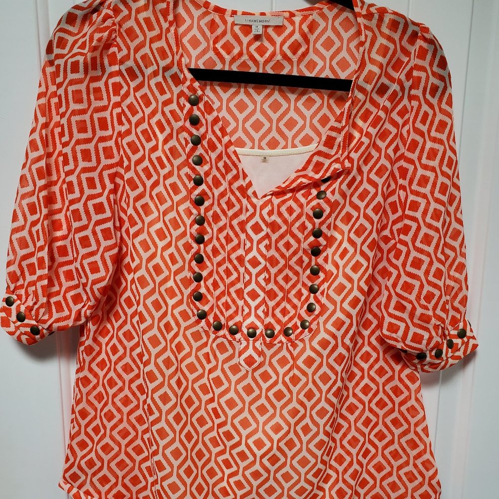 41 Hawthorn  - Lisbon Stud Detail Blouse Medium